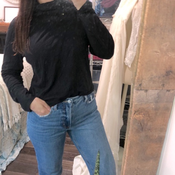 Stylus black knit turtleneck top size large - Picture 1 of 6